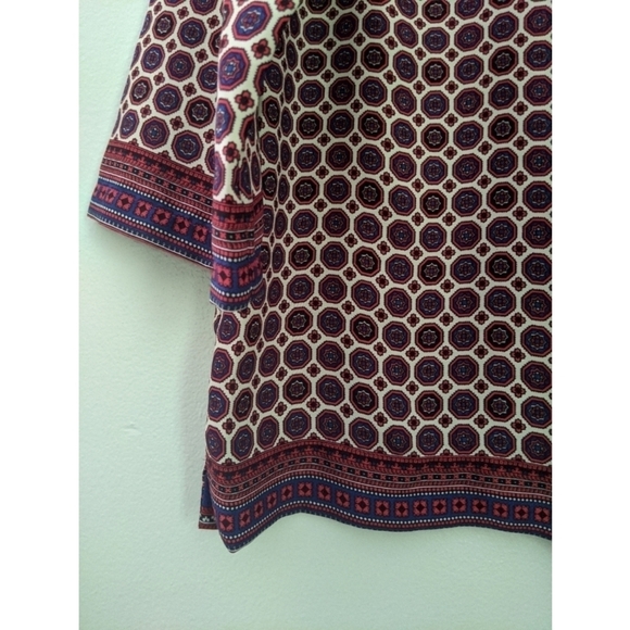 Renuar Boxy Geo Print Popover Top - Picture 7 of 8